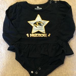Mizzou baby girl onesie dress